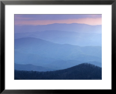 Scenic View Of The Blue Ridge Mountains, Cloaked In Fog, Virginia by Kenneth Garrett Pricing Limited Edition Print image