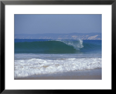 Waves Break On A Pristine Sandy Beach With Cliffs In The Background, Australia by Jason Edwards Pricing Limited Edition Print image