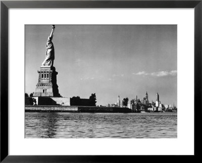 View Of The Statue Of Liberty And The Sklyline Of The City by Margaret Bourke-White Pricing Limited Edition Print image