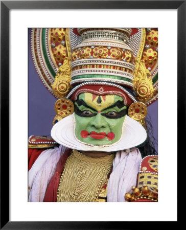 Portrait Of A Kathakali Dance Performer, Kochi (Cochin), Kerala State, India, Asia by Gavin Hellier Pricing Limited Edition Print image