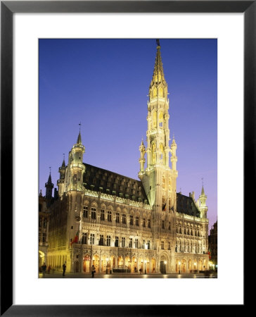 Grand Place, Town Hall, Night View, Brussels, Belgium by Steve Vidler Pricing Limited Edition Print image