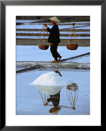 Salt-Field Worker Walking Through Salt Pans On The South Central Coast by Mason Florence Pricing Limited Edition Print image