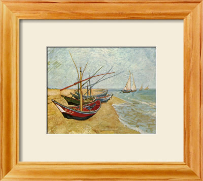 Fishing Boats On The Beach, 1888 by Vincent Van Gogh Pricing Limited Edition Print image
