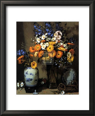 Calendulas And Chinese Vase by P. Moran Pricing Limited Edition Print image