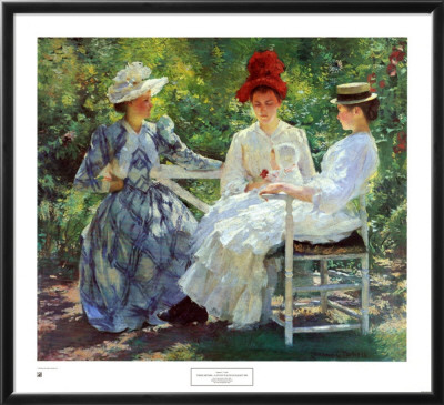 Three Sisters, A Study In June Sunlight, by Edmund Charles Tarbell Pricing Limited Edition Print image