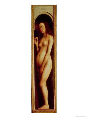 Eve, Detail From The Right Wing Of The Ghent Altarpiece, 1432 by Hubert Eyck Pricing Limited Edition Print image