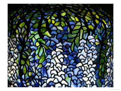 Detail Of An Important Wistaria Leaded Glass And Bronze Table Lamp by Tiffany Studios Pricing Limited Edition Print image