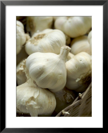 Organic Garlic Bulbs In Basket by Mark Bolton Pricing Limited Edition Print image