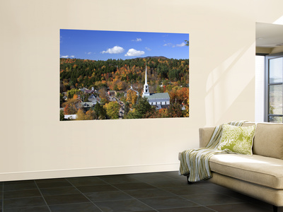 Usa, New England, Vermont, Stowe In Autumn /Fall by Michele Falzone Pricing Limited Edition Print image