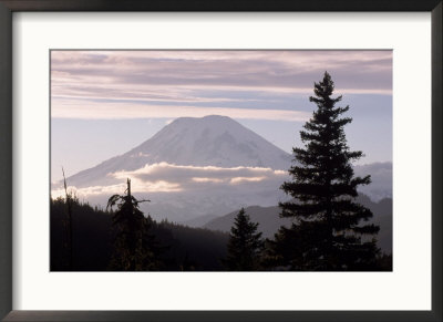Mt Rainier With Clouds, Mt Rainier Np, Wa by Cheyenne Rouse Pricing Limited Edition Print image