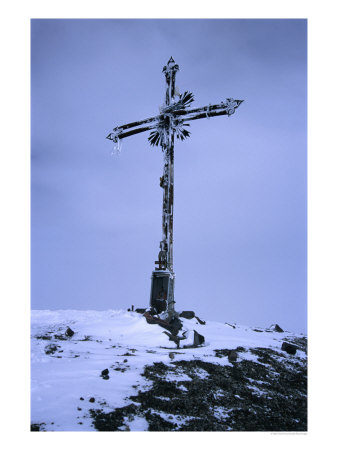 Iron Cross On Summit Of Volcan Misti, El Misti, Arequipa, Peru by Grant Dixon Pricing Limited Edition Print image