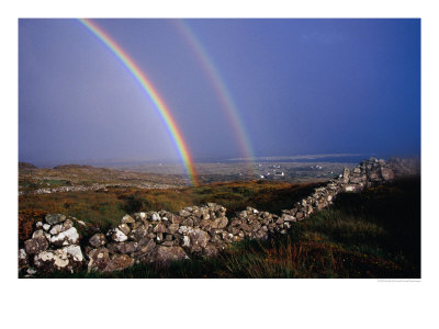 Rainbow Over Stone Walls, Ireland by Gareth Mccormack Pricing Limited Edition Print image