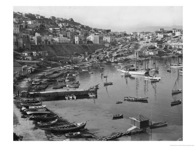 View Of One Of The Three Ancient Harbors Of Piraeus by Maynard Owen Williams Pricing Limited Edition Print image