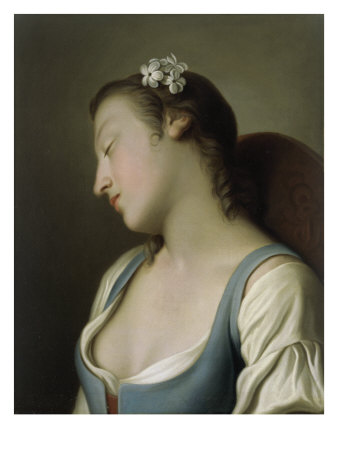 A Young Girl Asleep In A Chair by Pietro Antonio Rotari Pricing Limited Edition Print image