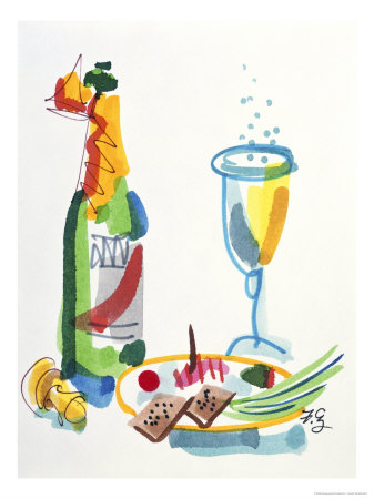 Champagne Still Life by Frederick C. Czufin Pricing Limited Edition Print image
