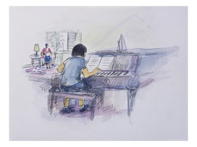 The Piano Lesson by Diana Ong Pricing Limited Edition Print image