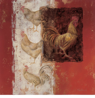Antique Hens I by Fabrice De Villeneuve Pricing Limited Edition Print image