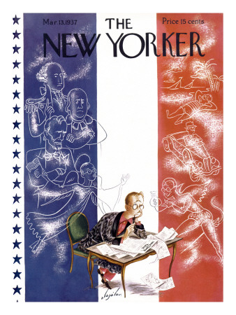 The New Yorker Cover - March 13, 1937 by Constantin Alajalov Pricing Limited Edition Print image