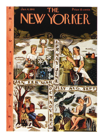 The New Yorker Cover - January 4, 1941 by Ilonka Karasz Pricing Limited Edition Print image