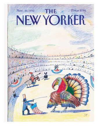 The New Yorker Cover - November 30, 1992 by Saul Steinberg Pricing Limited Edition Print image