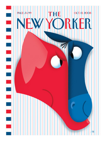 The New Yorker Cover - October 13, 2008 by Bob Staake Pricing Limited Edition Print image
