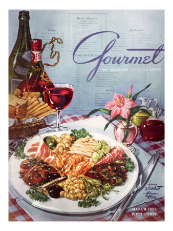 Gourmet Cover - March 1953 by Henry Stahlhut Pricing Limited Edition Print image