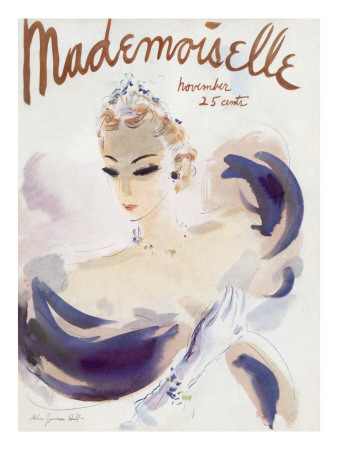 Mademoiselle Cover - November 1936 by Helen Jameson Hall Pricing Limited Edition Print image