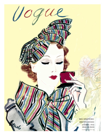Vogue Cover - October 1935 by Eduardo Garcia Benito Pricing Limited Edition Print image