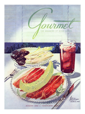 Gourmet Cover - August 1950 by Henry Stahlhut Pricing Limited Edition Print image