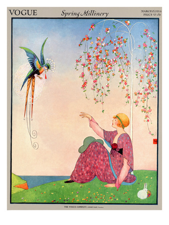 Vogue Cover - March 1914 by George Wolfe Plank Pricing Limited Edition Print image