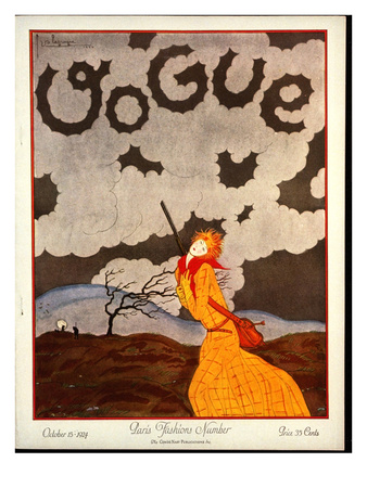 Vogue Cover - October 1924 by Georges Lepape Pricing Limited Edition Print image