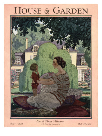House & Garden Cover - July 1928 by Pierre Brissaud Pricing Limited Edition Print image