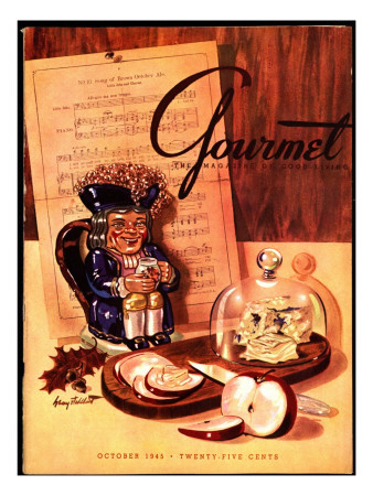 Gourmet Cover - October 1945 by Henry Stahlhut Pricing Limited Edition Print image