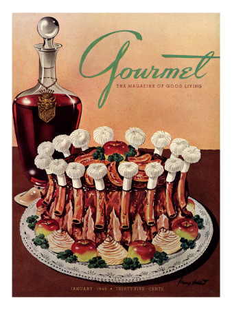 Gourmet Cover - January 1949 by Henry Stahlhut Pricing Limited Edition Print image