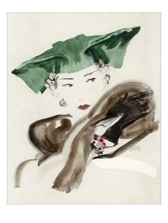 Vogue - August 1935 by Rene Bouet-Willaumez Pricing Limited Edition Print image