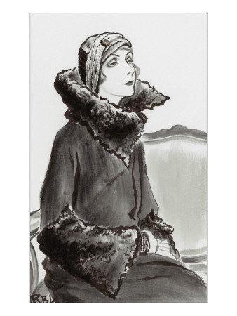 Vogue - January 1930 by Rene Bouet-Willaumez Pricing Limited Edition Print image