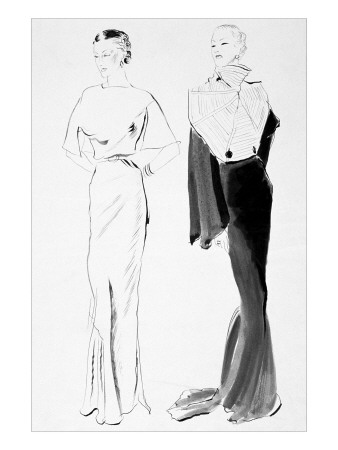 Vogue - November 1934 by René Bouét-Willaumez Pricing Limited Edition Print image