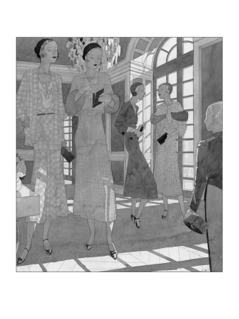 Vogue - February 1931 by Jean Pages Pricing Limited Edition Print image