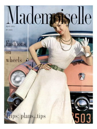 Mademoiselle Cover - April 1954 by Herman Landshoff Pricing Limited Edition Print image