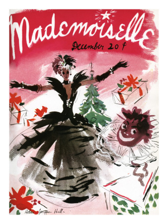 Mademoiselle Cover - December 1935 by Helen Jameson Hall Pricing Limited Edition Print image