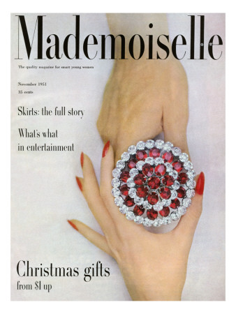 Mademoiselle Cover - November 1951 by Somoroff Pricing Limited Edition Print image