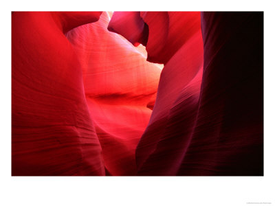 A Red Glow Through The Upper Antelope Canyon Arizona, Antelope Canyon, Usa by Mark Newman Pricing Limited Edition Print image