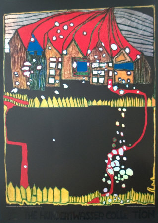 Houses In The Snow by Friedensreich Hundertwasser Pricing Limited Edition Print image