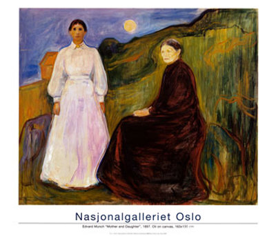 Mother And Daughter, 1897 by Edvard Munch Pricing Limited Edition Print image