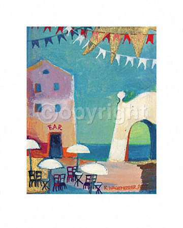 Terrace At The Harbour by Rosina Wachtmeister Pricing Limited Edition Print image