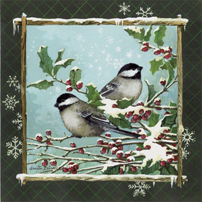 Winter Chickadees I by Anita Phillips Pricing Limited Edition Print image