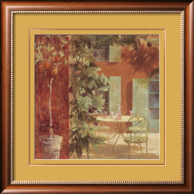 Tangerine Courtyard by Fabrice De Villeneuve Pricing Limited Edition Print image
