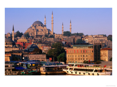 Suleymaniye Camii Mosque On Hill Above City, Istanbul, Turkey by John Elk Iii Pricing Limited Edition Print image