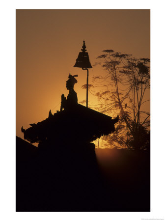 King Bhupatindra Malla's Column At Sunset, Kathmandu, Nepal by John & Lisa Merrill Pricing Limited Edition Print image