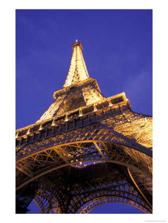 Eiffel Tower At Night, Paris, France by Walter Bibikow Pricing Limited Edition Print image